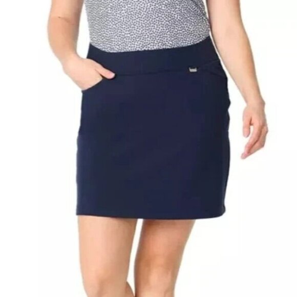 NEW Greg Norman Women's XXL Navy Blue Stretch Golf Skort Polyester/Spandex - Picture 1 of 9